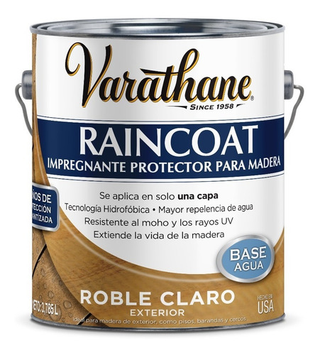 Varathane Raincoat Protector Para Maderas, 3.785l