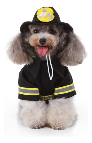 Balacoo Disfraz De Bombero Para Mascotas, 1 Juego De Disfraz