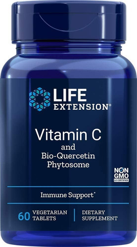 Vitamina C Con Bio Quercetina 60 Tabletas Vegetarianas Sin Sabor