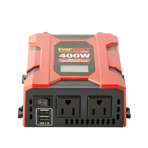 Everstart Plus 400w Inversor Energía Carro/celular 2 Usb 2ac