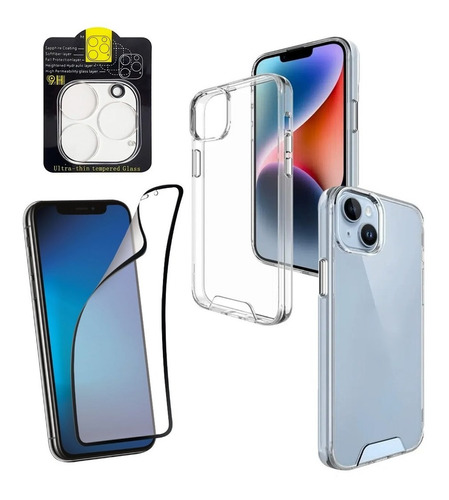 Funda Space + Vidrio + Cerámico Compatible Para iPhone