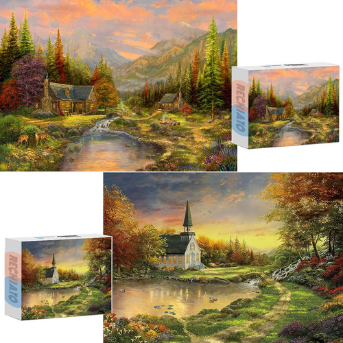 Rompecabezas Para Thomas & Kinkade Sierra Paradise & Chapel 