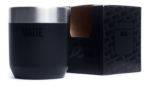 Imagen 6 de 8 de Mate Ds Line + Bombilla Acero Inoxidable + Tambo Yerbero