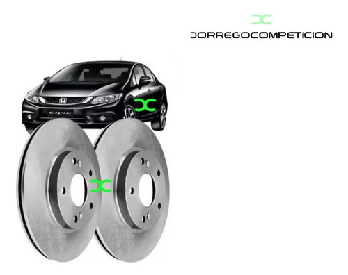 Kit X2 Discos De Freno Delantero Honda Civic 1.5 2.0 2017/