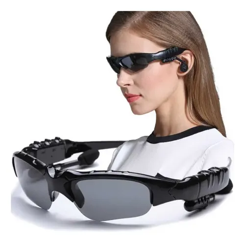 Óculos De Sol Sem Fio Bluetooth Mp3 Dobrável Esporte Praia