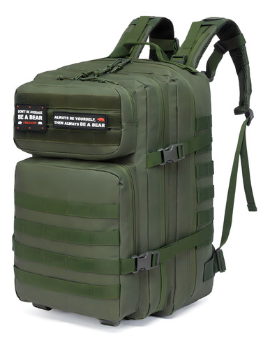 Mochila Tática Militar Impermeável Reforçada Grande Exercito Cor Verde-musgo
