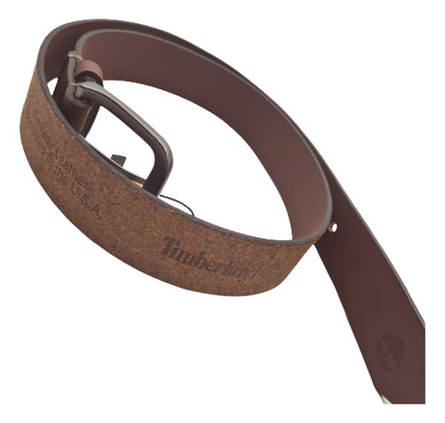 Timberland Cinturón De Piel Para Hombre Mod B75453 Color Marrón Talla 32 Diseño De La Tela Liso