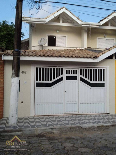 Imagem 3 de 15 de Sobrado Com 3 Dormitórios À Venda, 100 M² Por R$ 530.000,00 - Canto Do Forte - Praia Grande/sp - So0261