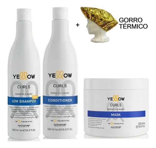 Yellow Curls Shampoo Acondicionador Y Mascarilla