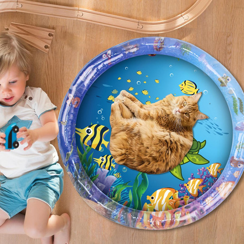 Tapete De Juego De Agua Con Sensor Para Gatos Tapete De Jueg