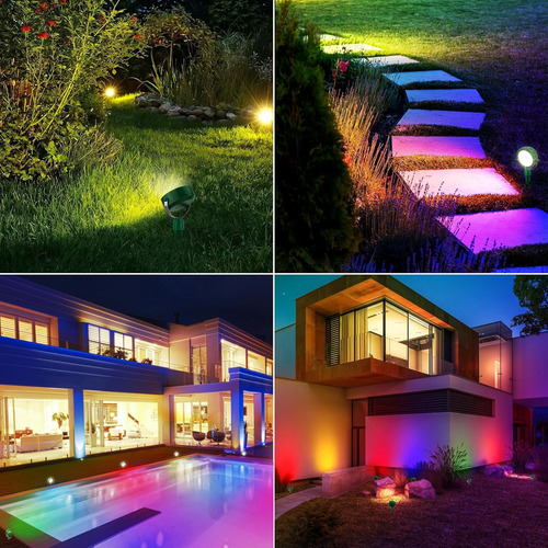 Luz De Paisaje Recargable, Foco Impermeable Para Exteriores