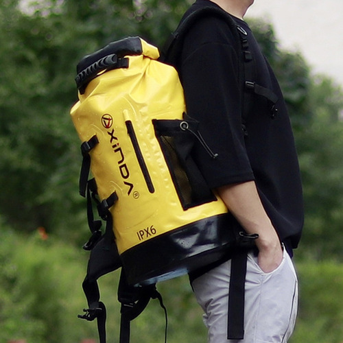 Bolsa Seca Impermeable Para Kayak Rafting Flotante Amarillo