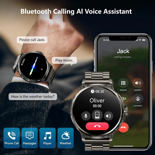 Ssb Reloj Inteligente Hombre 52mm Deportivo Bluetooth