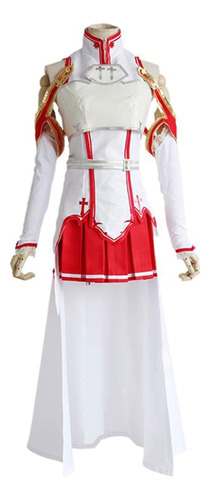 Cosnew Halloween Asuna Yuuki Vestido Rojo Trajes Uniforme Di