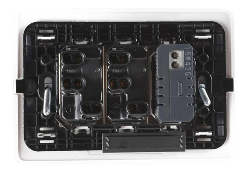 Tomacorriente Doble 10 A + 1 Usb 1,5a Blanco