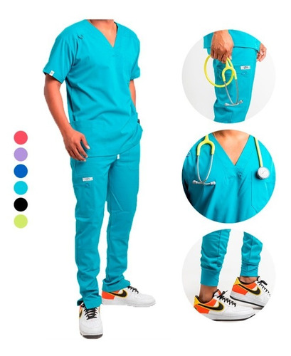 Uniforme Medico Antifluidos De Tela Lafayette - Jogger