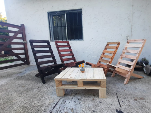 Sillas De Madera, Reposeras En Pallets, Plegables 