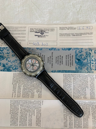 Relogio Swatch Crono,scuba 200.sdb102,ano 1992. Sem Uso 45mm