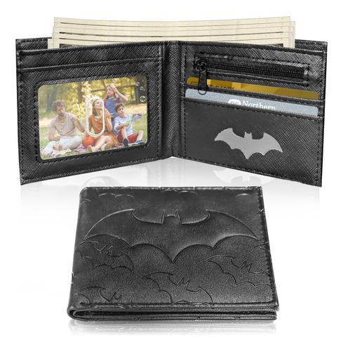 Cartera De Batman Mod 9 Billetera De Cuero Para Hombre