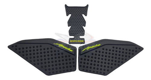 Imagen 1 de 7 de Kit Protector Tanque Con Stomp Grip En Caucho Tvs Apache 200