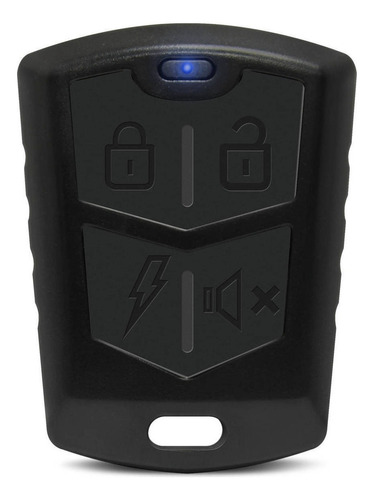 Controle De Alarme Automotivo Universal Preto Com 4 Botões