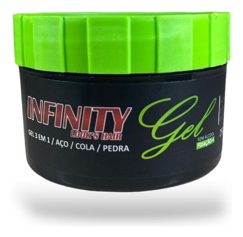 Gel Cola Pedra Fixação Extrema Infinity Looks Hair 250gr
