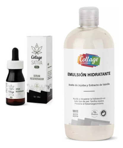 Combo Kit Collage Serum Regenerador + Emulsion Corp Vainilla