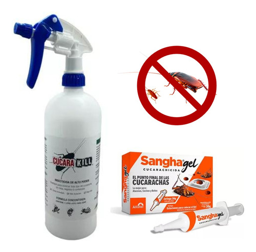 Insecticida Para Cucarachas 1lt + Jeringa Sangha Gel