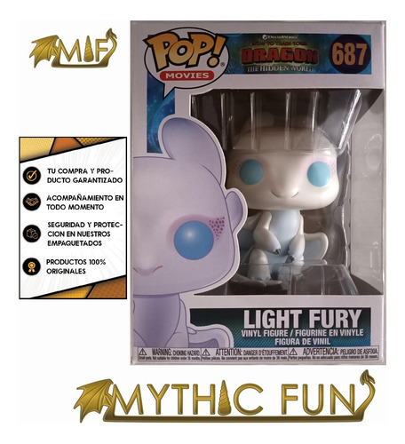Funko Pop Como Entrenar A Tu Dragon - Light Fury 687 (Usado)