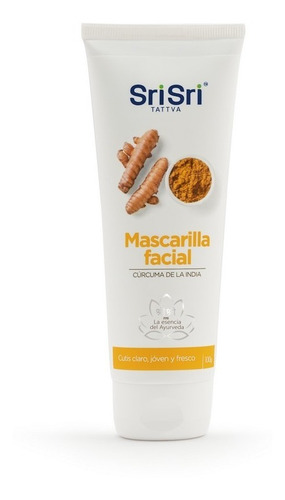 Imagen 3 de 6 de Mascara Ayurveda Facial Curcuma + Neem + Agua De Rosas Sri