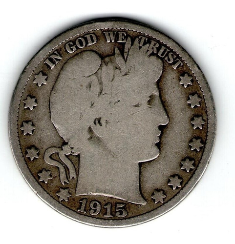 Eeuu - 1915 S - Half Dollar Barber - Plata .900