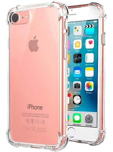 Funda Acrigel Transparente Para iPhone 7/8 Flexible Y Plano