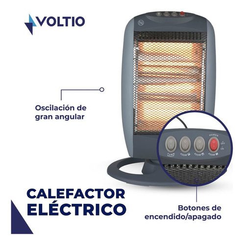 Calefactor Calentador Halogeno Electrico 3 Niveles 2pzas