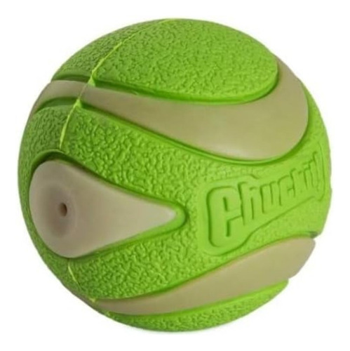 Juguete para perros Chuckit Max Glow Ultra Squeaker Ball, color verde medio