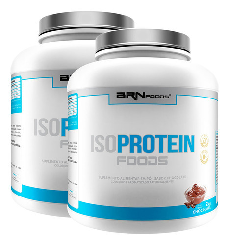 Combo 2x Iso Protein 2kg - Brn Foods Sabor Chocolate