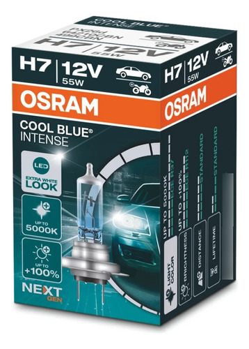 Lampara H7 Osram Cool Blue Intense 12v 55w