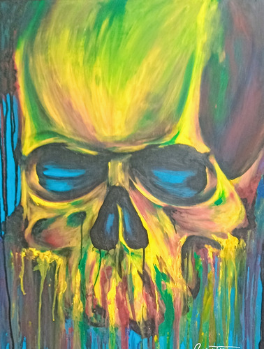 Cuadros Calaveras Pintados A Mano- Óleos 80x60