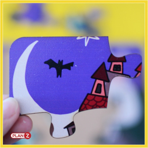 Imagen 4 de 10 de Rompecabezas Miedo Puzzle 16 Piezas Madera Infantil Niño