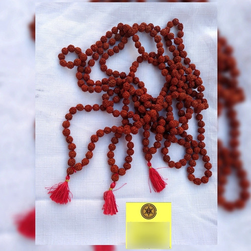 Imagen 2 de 2 de Japa Mala 108 Cuentas De Semillas De Rudraksha Grandes