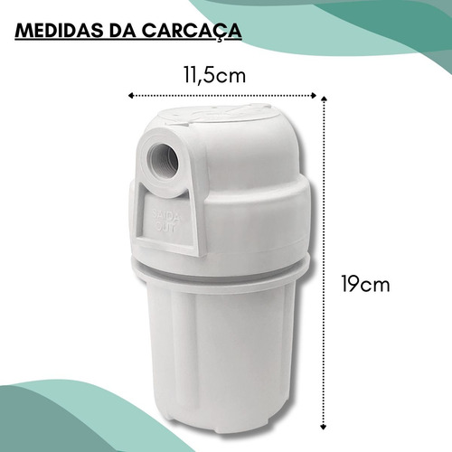 Kit Filtro Branco 5 Polegadas + Refil Polipropileno