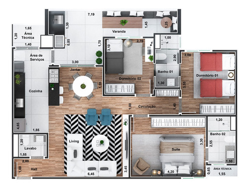 Imagem 4 de 29 de Apartamento Em Estiva, Taubaté/sp De 112m² 3 Quartos À Venda Por R$ 531.077,00 - Ap2125922-s