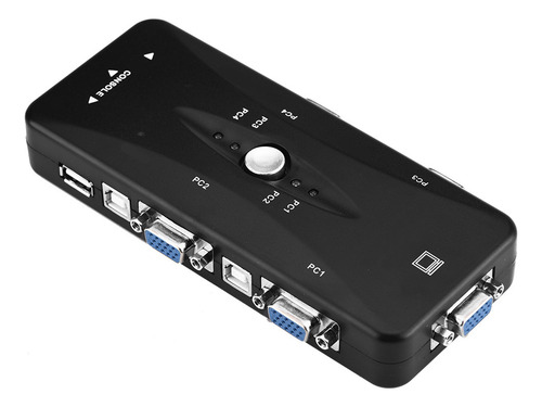 Conmutador Kvm 4 Puertos Multiplexor Usb Vga 4 Puertos