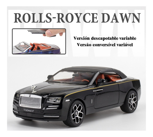 Rolls Royce Dawn 1/24 Miniatura Metal Coche Con Luz Y Sonido