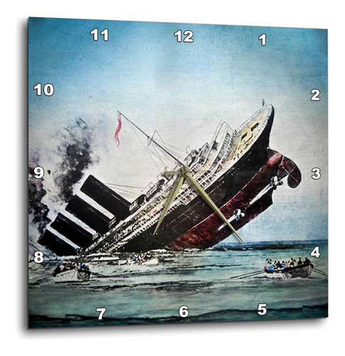 3drose Dpp__3 Titanic Sinking Magic Lantern Reloj De Pared D