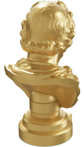 Estátua Busto Epiteto Filósofo Grego - Estoicismo Cor Cor Ouro