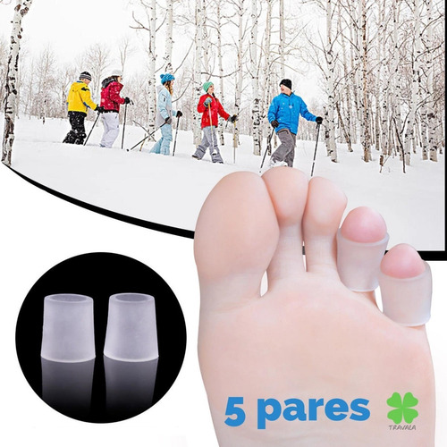 Kit 5 Pares Protetor De Dedos Dos Pés Contra Calos E Atrito