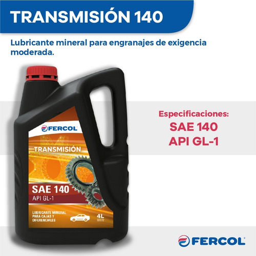 Aceite De Caja Diferecncial Transmsion 140 Bidon 4 Lt