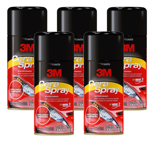 Kit Cera Rapida 3m Protetora Spray 300ml 3m 5 Unidades