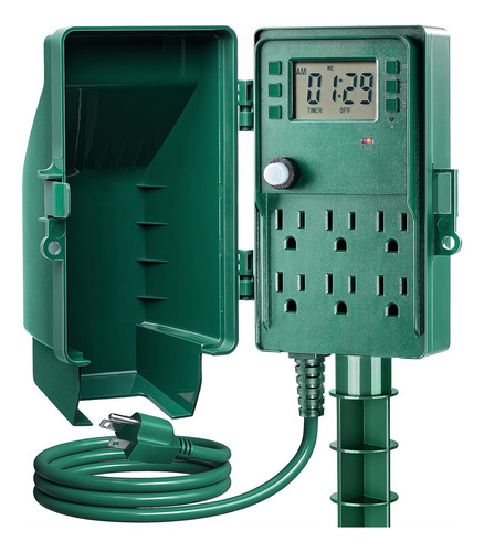 Temporizador De Estaca Digital Resistente Para Exteriores