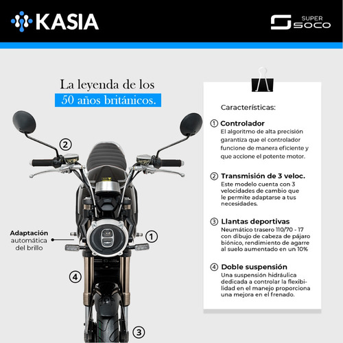 Moto Electrica Super Soco Tc Max Bateria Samsung Kasia